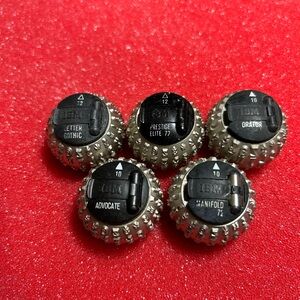 Silver and Black Selectric Typeball Set - 5-Pack IBM Brand Used